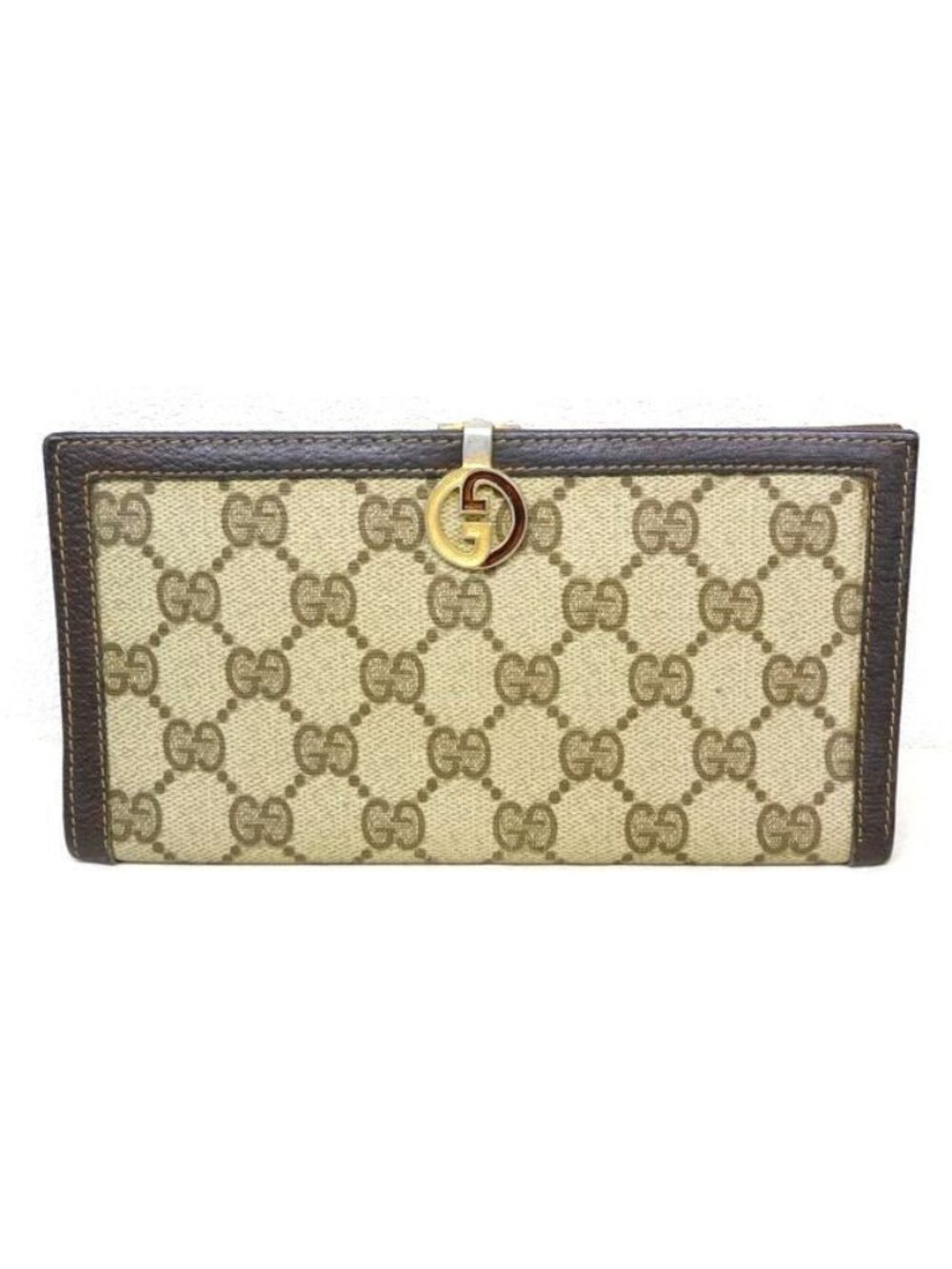 Gucci Vintage Wallet GG Pattern Leather